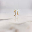Dije Letra H 0.9gr / 2cm / Circones Blancos Oro Amarillo