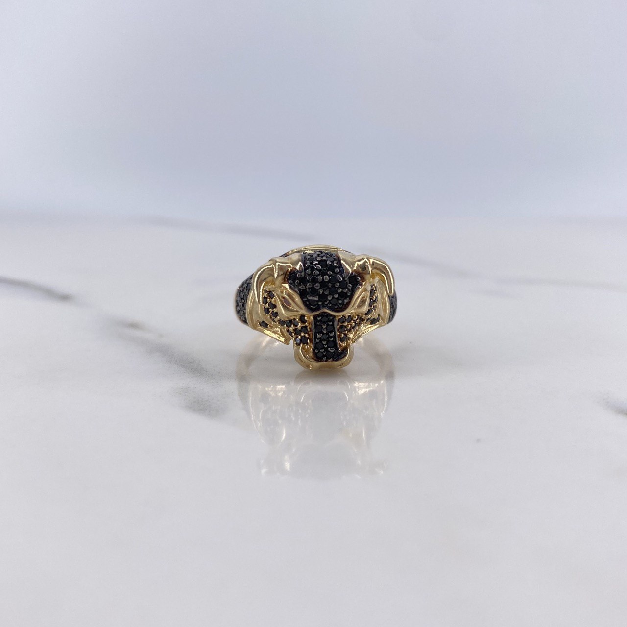 Anillo Toro 7.3gr / T9 / Circones Negros Naranjas Oro Amarillo $
