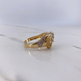 Anillo Toro 9.35gr / T9 1/4 / Circones Blancos Negros Oro Amarillo $