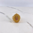 Anillo Virgen de Guadalupe 10gr / T10 1/4 / Circones Azules-Blanco-Fucsias Oro Amarillo $