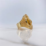 Anillo Virgen Milagrosa 14.35gr / T9 1/2 / Circones Blancos Oro Amarillo $