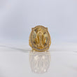 Anillo Virgen Milagrosa 14.35gr / T9 1/2 / Circones Blancos Oro Amarillo $