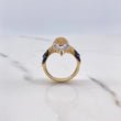 Anillo Aguila 7.8gr / T9 1/4 / Circones Naranjas-Blancos-Negros Dos Oros Amarillo Blanco $