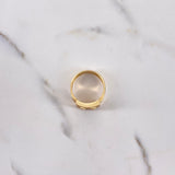 Anillo Helice 8.65gr / T10 3/4 / Circones Blancos Tres Oros $