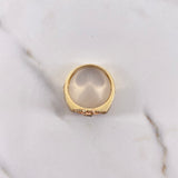 Anillo Signo Peso 10gr / T11 / Circones Blancos Tres Oros $