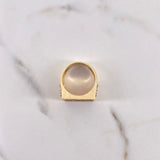 Anillo Última Cena 11.85gr / T9 1/2 / Circones Blancos Tres Oros $