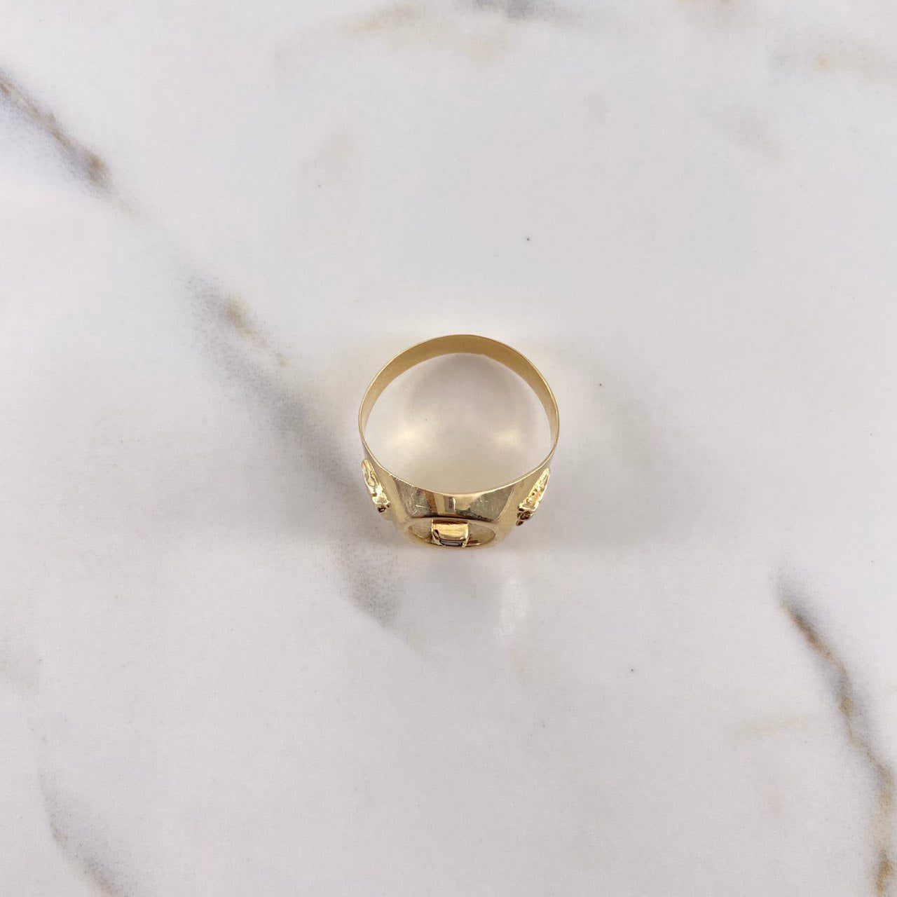 Anillo Sello Pre Colombino 3.1gr / T8 1/4 / Cristos Oro Amarillo $