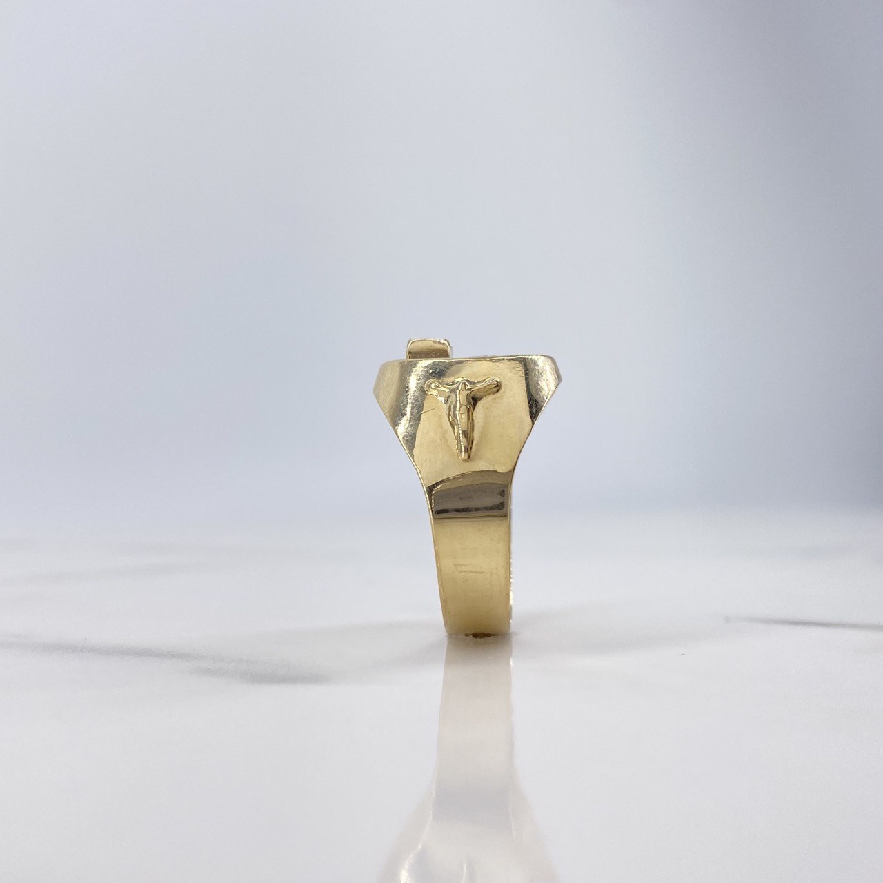 Anillo Sello Pre Colombino 3.1gr / T8 1/4 / Cristos Oro Amarillo $