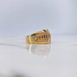 Anillo Hélice 10.25gr / T11 / Circones Blancos Negros Dos Oros Amarillo Rosa $