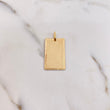 Dije Placa Rectangular 3.35gr / 3.5cm / 18mm-30mm Bordes Diamantados Oro Amarillo &