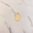 Dije Placa Ovalada 2.75gr / 3.5cm / 18mm* 30mm Bordes Diamantados Oro Amarillo $