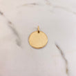Dije Placa Circular 2.45gr / 3cm / 23mm Bordes Diamantados Oro Amarillo &