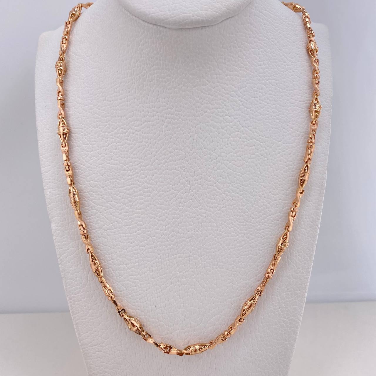 Cadena Rustica Dubai 32.5gr / 60cm / 4mm Oro Rosa &