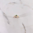 Anillo Tiara 15s 2.1gr / T5 1/4 / Circones Blancos Verdes Dos Oros Amarillo Blanco $