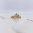 Anillo Princesa 2.6gr / T8 / Circones Blancos Dos Oros Amarillo Blanco $
