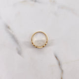 Anillo Corona Corazon 15s 3gr / T7 1/4 / Circones Blancos Oro Amarillo $