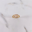 Anillo Corazon 15s 2gr / T6 3/4 / Circones Blancos Oro Amarillo $