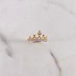 Anillo Corona Cruces 2.7gr / T8 / Circones Blancos Dos Oros Amarillo Blanco $
