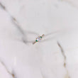 Anillo Solitario Churumbela 1.8gr / T4 3/4 / Circones Blancos Verdes Dos Oros Amarillo Blanco $