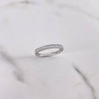 Anillo Puente 1.65gr / T7 / Circones Blancos Oro Blanco $