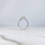 Anillo Solitario Arco 2.05gr / T7 1/2 / Circon Blanco Oro Blanco $