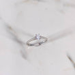 Anillo Solitario Arco 2.05gr / T7 1/2 / Circon Blanco Oro Blanco $