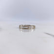 Anillo Puente Cinturon 2.1gr / T6 1/4 / Circones Blancos Oro Blanco $