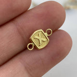 Herraje Marco Letra X 0.3gr / 1.5cm / Liso Oro Amarillo $