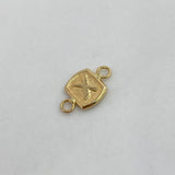 Herraje Marco Letra X 0.3gr / 1.5cm / Liso Oro Amarillo $