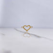 Herraje Silueta Corazón 0.5gr / 1.7cm / Liso Oro Amarillo $