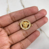 Herraje Medusa 2.4gr / 2cm / Circones Blancos Oro Amarillo $