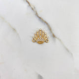 Herraje Corona Reina 2gr / 1.7cm / Circones Blancos Oro Amarillo $