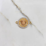 Herraje Medusa Tribal 4.4gr / 2.9cm / Circones Blancos Tres Oros $