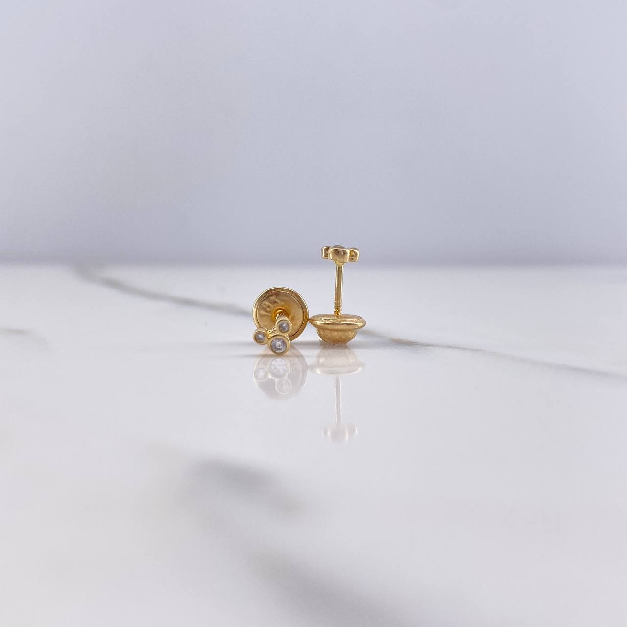 Topos Ratón 0.55gr / Circones Blancos Oro Amarillo $