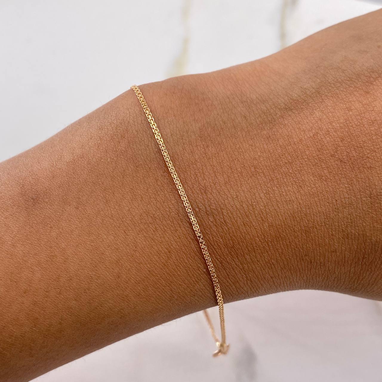 Pulso Chino 0.8gr / 21cm / 1mm Oro Rosa +1 $