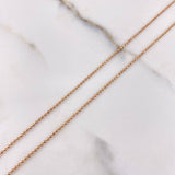 Cadena Militar 2.05gr / 50cm / 1mm Oro Rosa +3 $