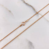 Cadena Militar 2.05gr / 50cm / 1mm Oro Rosa +3 $