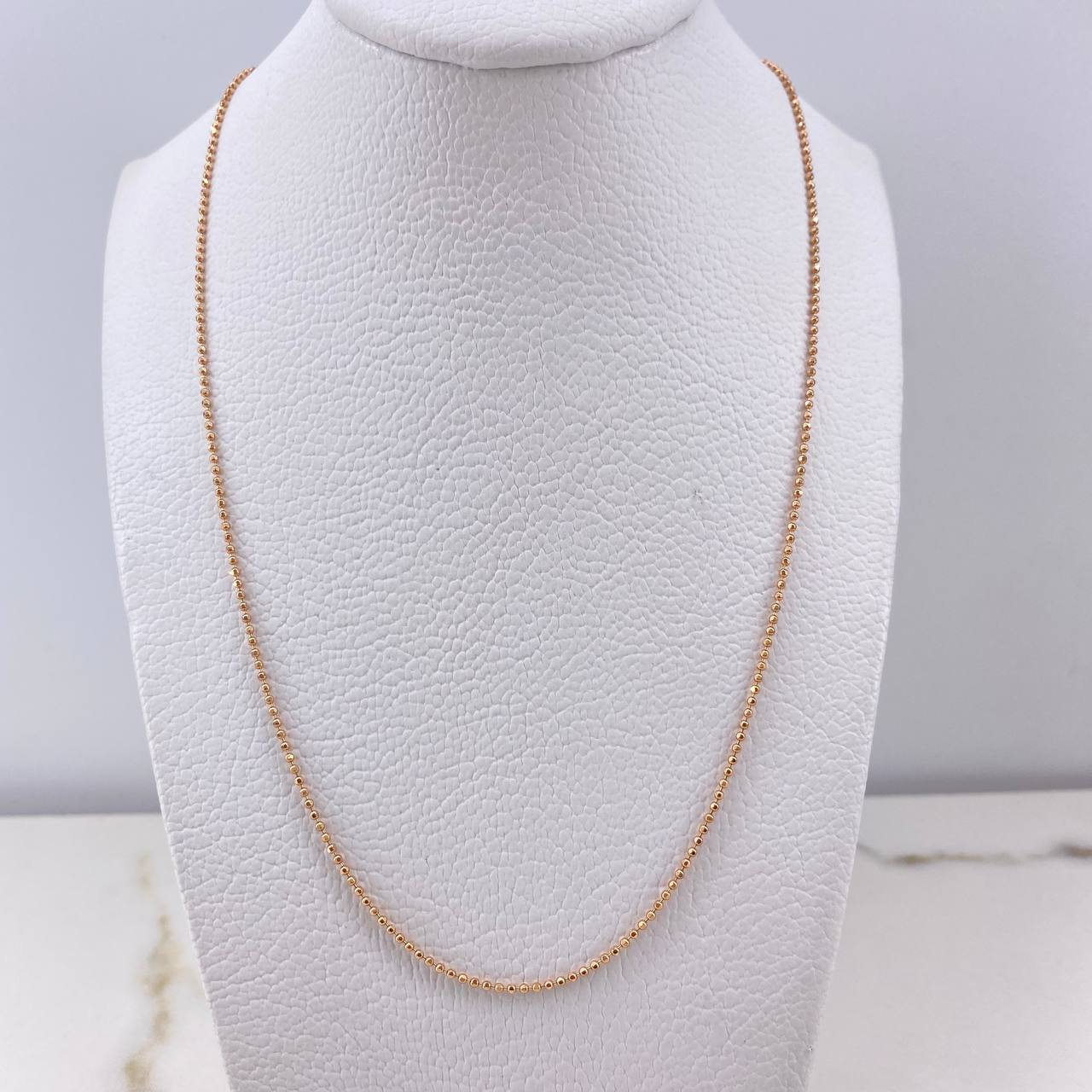 Cadena Militar 2.05gr / 50cm / 1mm Oro Rosa +3 $
