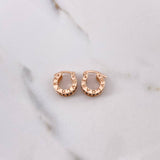 Candongas BV 4.45gr / 1.4cm / Circones Negros Oro Rosa &