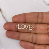 Herraje Love 1.15gr / 2.8cm / Circones Blancos Oro Amarillo $