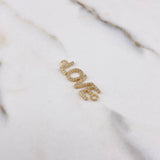 Herraje Love 1.15gr / 2.8cm / Circones Blancos Oro Amarillo $