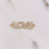 Herraje Love 1.15gr / 2.8cm / Circones Blancos Oro Amarillo $