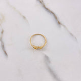 Anillo Corazon Doble 1.2gr / T5 3/4 / Oro Amarillo $