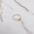 Anillo Corazon  0.85gr / T7 1/4 / Circones Blancos Oro Amarillo $