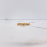 Anillo Tornillos De Orion 1.65gr / T7 3/4 / Circones Blancos Oro Amarillo $
