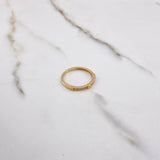 Anillo Tornillos De Orion 1.65gr / T7 3/4 / Circones Blancos Oro Amarillo $