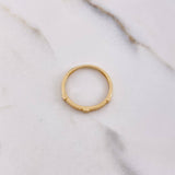 Anillo Tornillos De Orion 1.65gr / T7 3/4 / Circones Blancos Oro Amarillo $