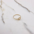 Anillo Circulo 0.8gr / T5 3/4 / Circones Blancos Oro Amarillo $