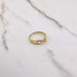 Anillo Infinito 2.3gr / T6 1/4 / Circones Blancos Oro Amarillo $