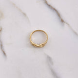 Anillo Infinito 2.3gr / T6 1/4 / Circones Blancos Oro Amarillo $